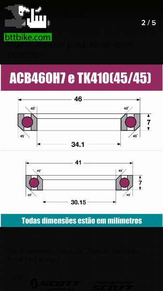  Compro Juego de dirección para Scott foil