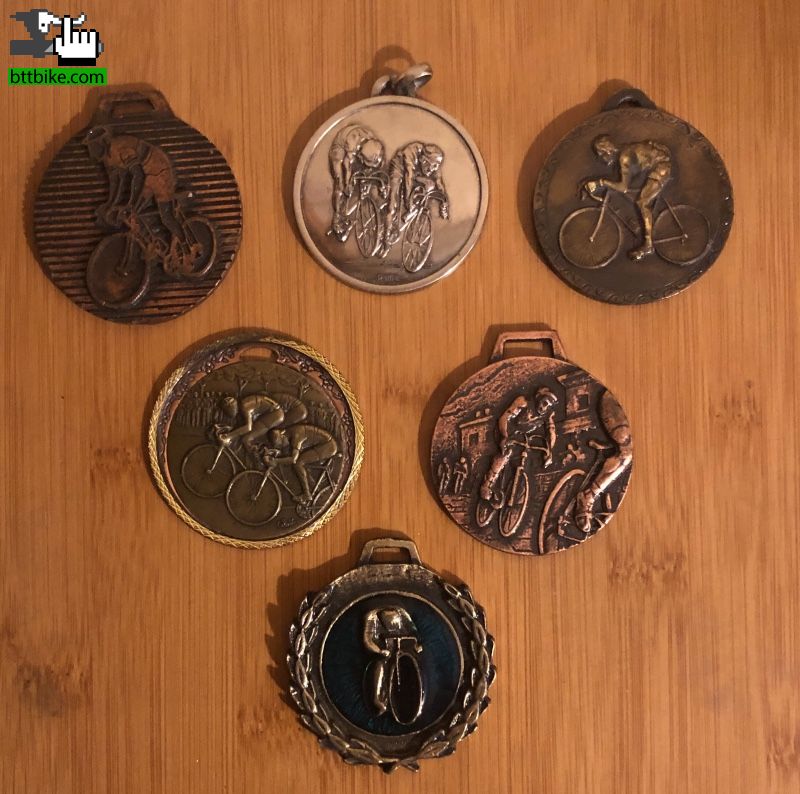 Medallas de ciclismo. 