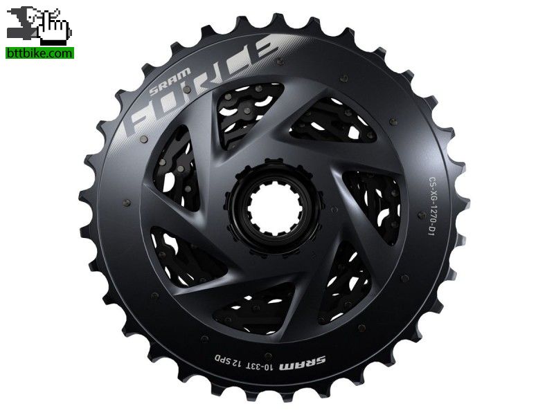 Cadena,Piñon, Corona SRAM FORCE Piñon SRAM 12v Ruta XG-1270 10-33d XDR Black (FORCE eTap AXS)