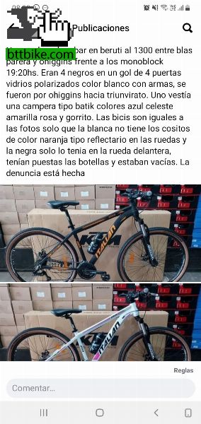 ROBO DE 2 BICICLETAS NUEVAS