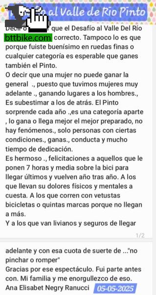 DESAFIO AL VALLE DEL RIO PINTO