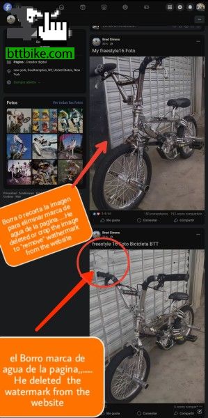 CUIDADO!! este usuario de facebook ,publico mi  bmx 16"   como propia en  su grupo de BMX ...cuidado