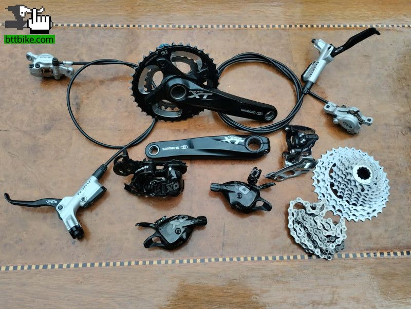Grupo shimano xt /sram x0 carbono ++frenos AVID 10V de foxy2007 Cambio, Shifter,Descarrilador Grupo shimano xt /sram x0 carbono ++frenos AVID 10V