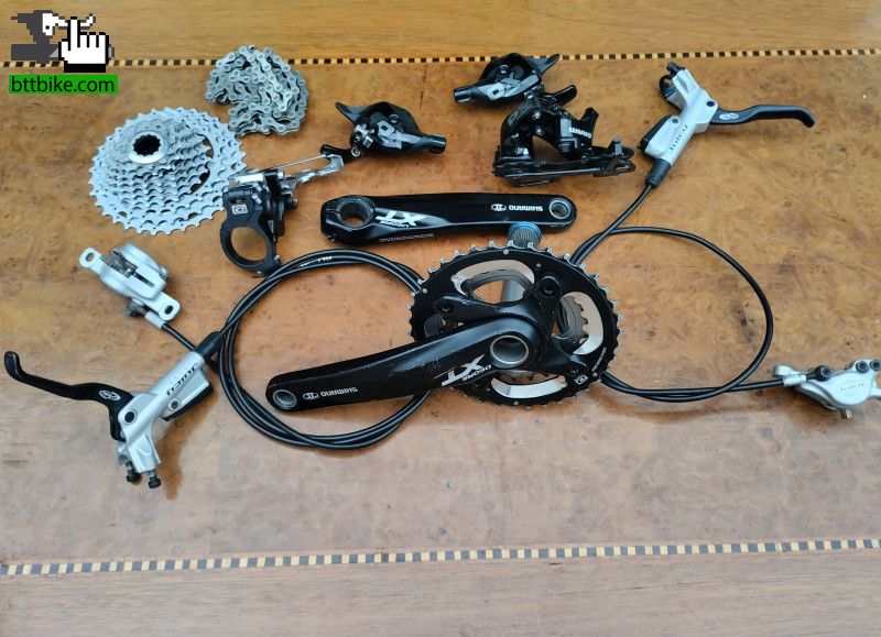 Grupo shimano xt /sram x0 carbono ++frenos AVID 10V de foxy2007 Cambio, Shifter,Descarrilador Grupo shimano xt /sram x0 carbono ++frenos AVID 10V