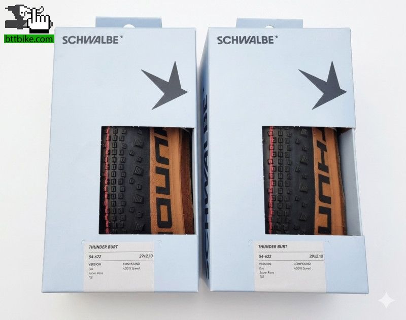 Par de Cubiertas Schwalbe Thunder Burt 29 x 2.10 Super Race Tubeless Easy de SFER1 Ruedas, Cubiertas, Llantas Par de Cubiertas Schwalbe Thunder Burt 29 x 2.10 Super Race Tubeless Easy