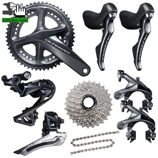 Grupo entero Shimano Ultegra R8000, plato palanca, ergos carbono, herraduras, descarriladores, de hull Plato, palancas,Caja, Descarrilador Grupo entero Shimano Ultegra R8000, plato palanca, ergos carbono, herraduras, descarriladores,