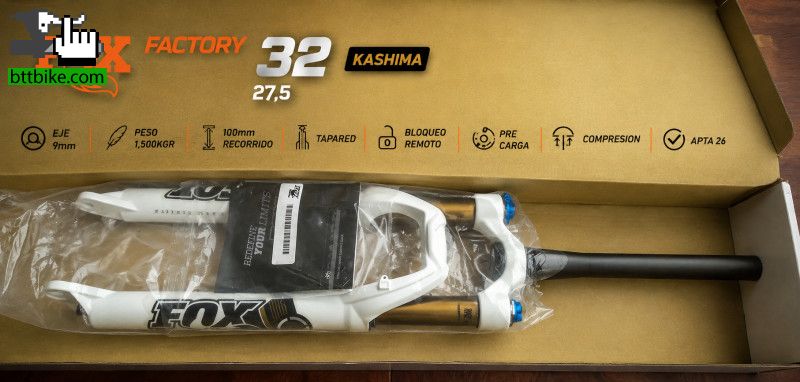 Fox 32Factory Kashima 100mm 27,5er de foxy2007 Horquilla de suspensión simple Fox 32Factory Kashima 100mm 27,5er