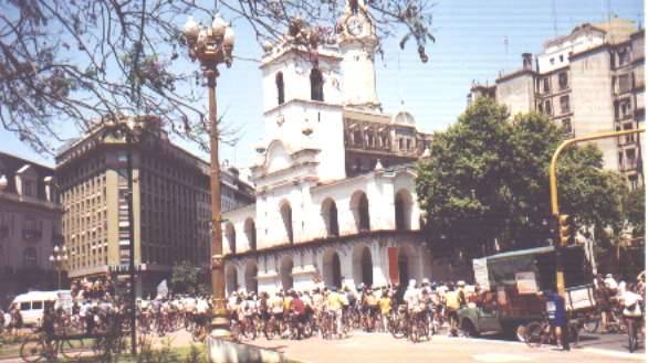 Marcha del Foro de la bicicleta en el Transito