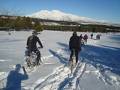 foto de mucha nieve y muchas ganas de pedalear